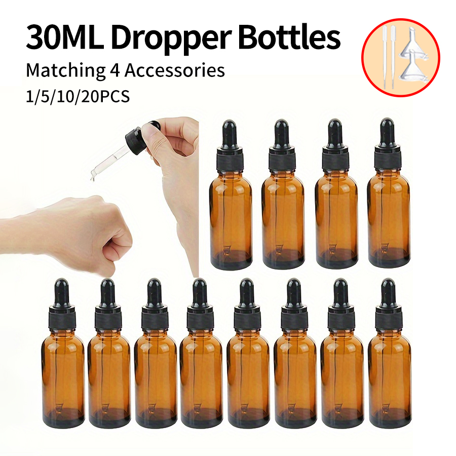Juice Bottle Dropper - 5/10/20pcs + 4 accessories 30ml refillable