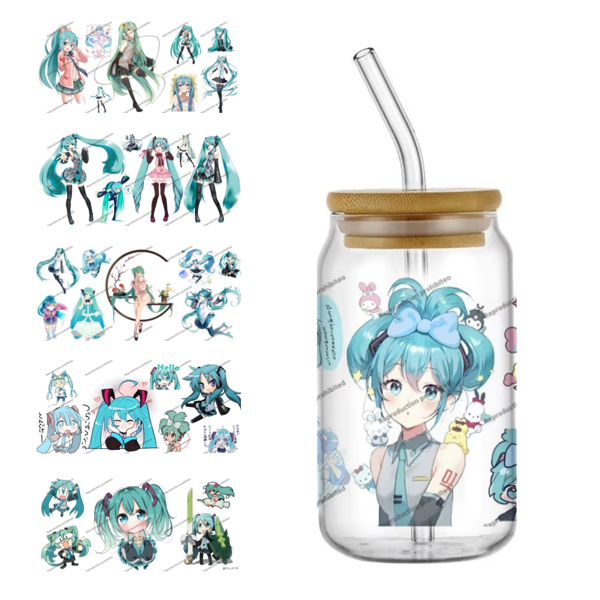 Hatsune Miku UV DTF Cup Wrap 1 - огляд і ціна Rdta Tank Glass
