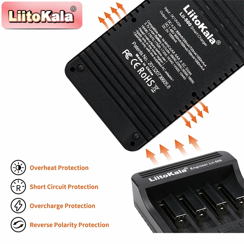 LiitoKala Lii-500 Battery Char - огляд і ціна Vape Battery 18650
